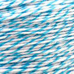 Aqua and white striped baker's twine - 4-ply in the length of your choice