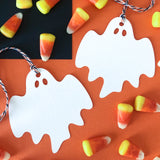 Blank Ghost Shaped Tags with Twine