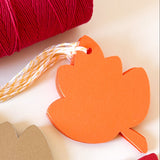 Blank Leaf Shaped Tags with Twine - Simple Leaf