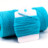 Aqua Baker's Twine - 4-ply thin cotton twine. 10 to 50 yards in one length or cut into 12, 18, or 24 inch pieces.