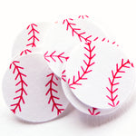 Baseball confetti for spreading on tables - 1 inch in diameter with your choice of accent colors. 