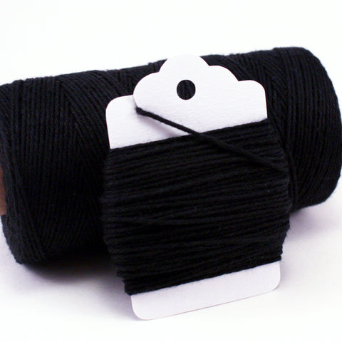 Thin black cotton baker's twine - 4-ply - made in the USA