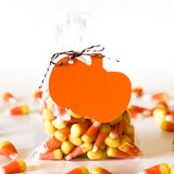 Halloween pumpkin shaped tags, pre-strung with twine - your choice of quantity and colors