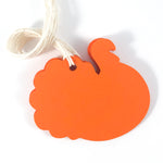 Blank turkey shaped tags pre-strung with twine - handmade by Sprinkled Wishes party decor