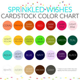 Sprinkled Wishes' Cardstock Color Chart