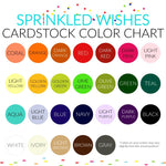 Sprinkled Wishes' Cardstock Color Chart