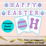 Printable Easter Egg Banner - Instant Download