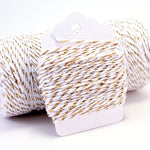 Gold metallic and white baker's twine - thin 4-ply twine