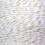 Gold and white striped thin baker's twine