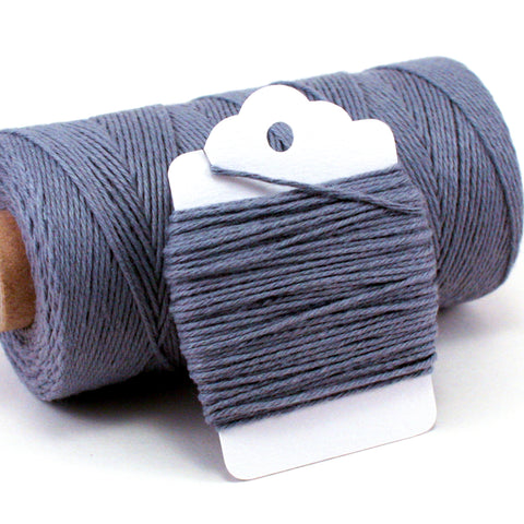 Solid gray baker's twine - soft cotton thin gray twine
