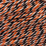 Halloween striped baker's twine - orange, black, and white 4-ply twine in the length of your choice