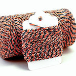Halloween striped baker's twine - orange, black, and white 4-ply twine in the length of your choice