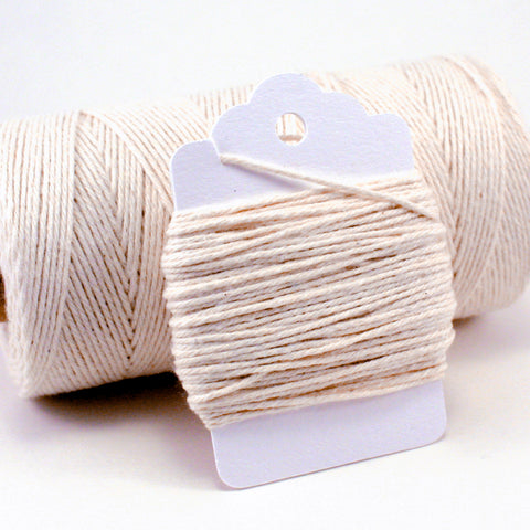 Ivory baker's twine - natural color - thin 4-ply cotton twine - choose your length