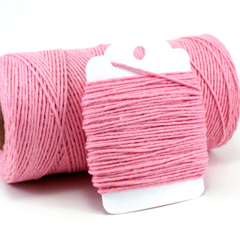 Light Pink Baker's Twine - 4-ply thin cotton twine. 10 to 50 yards in one length or cut into 12, 18, or 24 inch pieces.