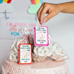 Llama Valentine tags for treat bags, Valentine You're a Whole Llama Fun, pre-strung with twine, 2 layers, choose your color