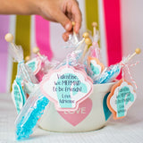 Mermaid Valentine treat tags, personalized and pre-strung