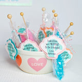 Mermaid Valentine treat tags, personalized and pre-strung