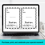 Noteworthy Gift Card Holder Printable 5"x7"