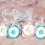 Pastel Donut Valentine Treat Bag Tags