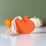 Blank turkey shaped tags pre-strung with twine - handmade by Sprinkled Wishes party decor